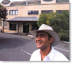 Assistant manager Jason Ogden outside the shop and showroom as it is today.